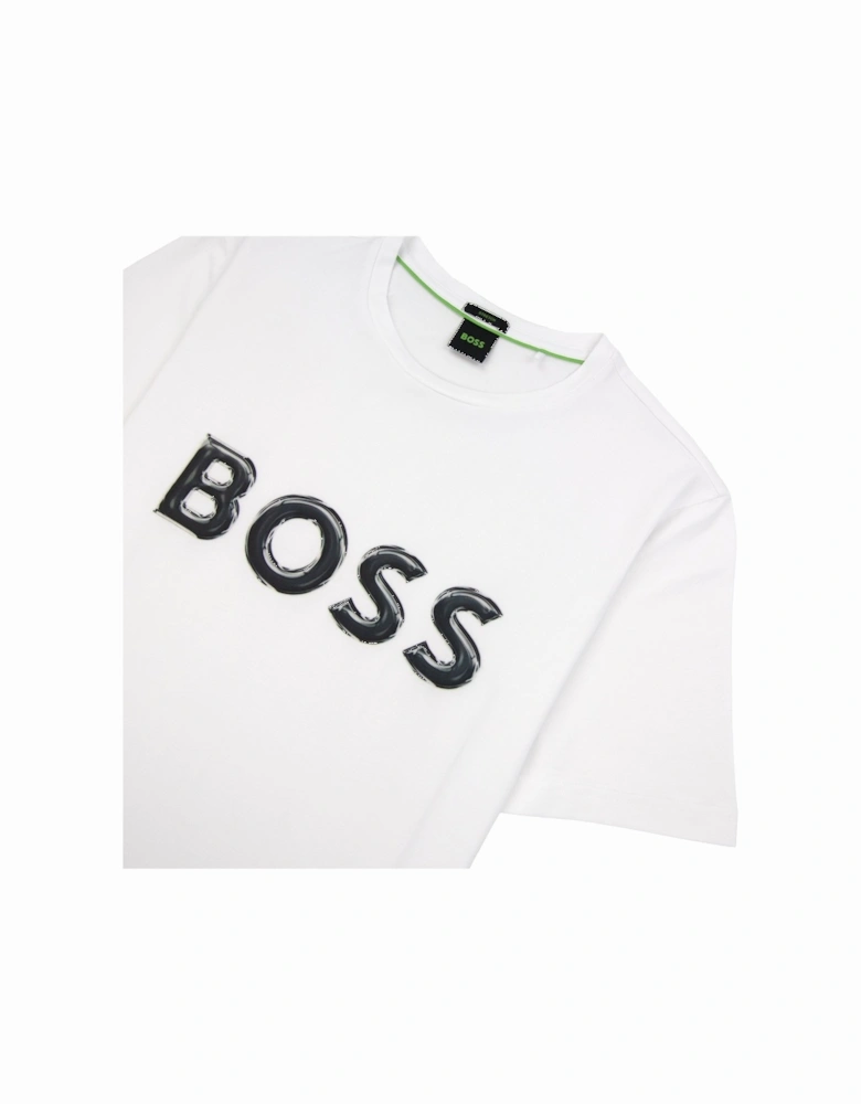 Logo Print Stretch T Shirt White 100