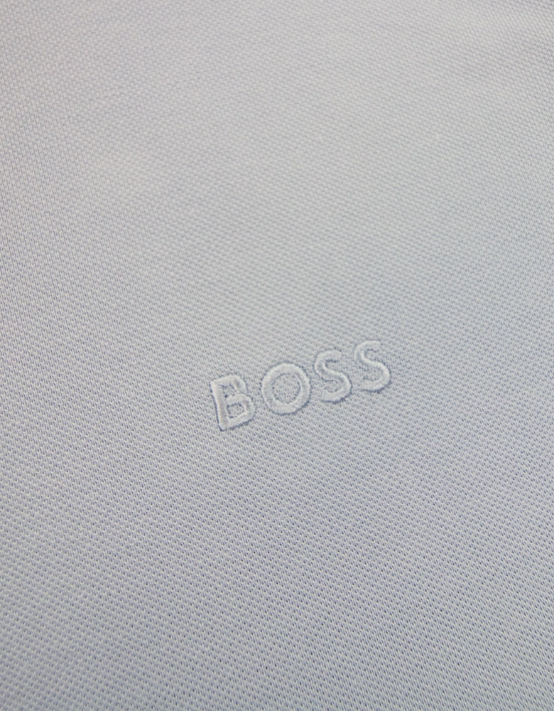 Paule 4 Slim Fit Branded Placket Polo Light Blue 498