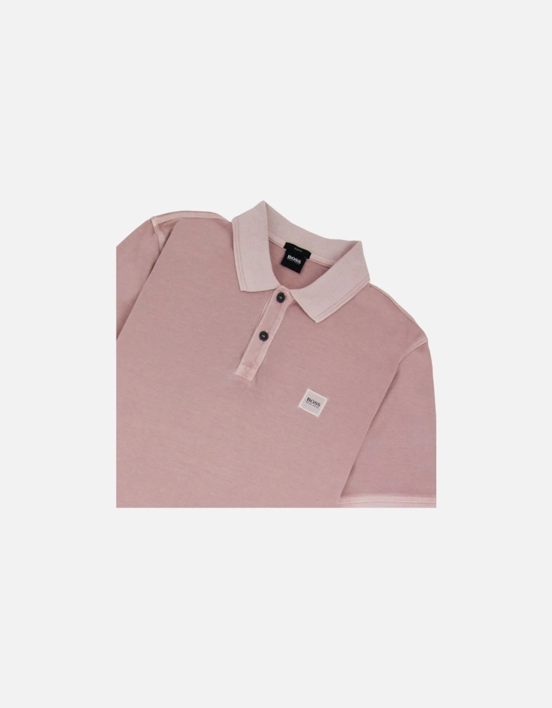 Prime Square Logo Polo Shirt Pink 689