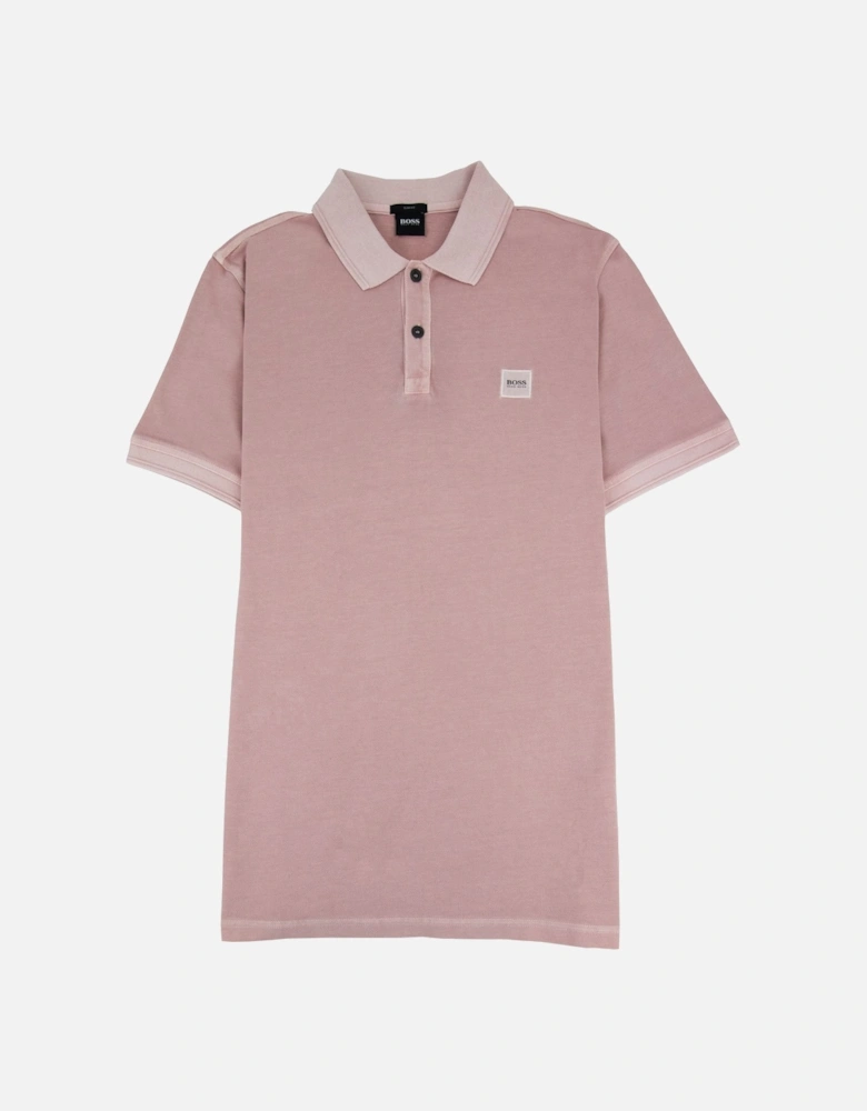 Prime Square Logo Polo Shirt Pink 689