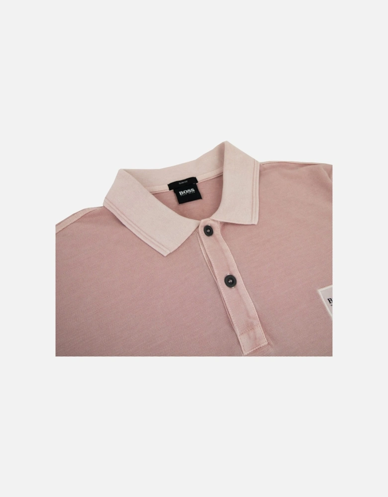 Prime Square Logo Polo Shirt Pink 689