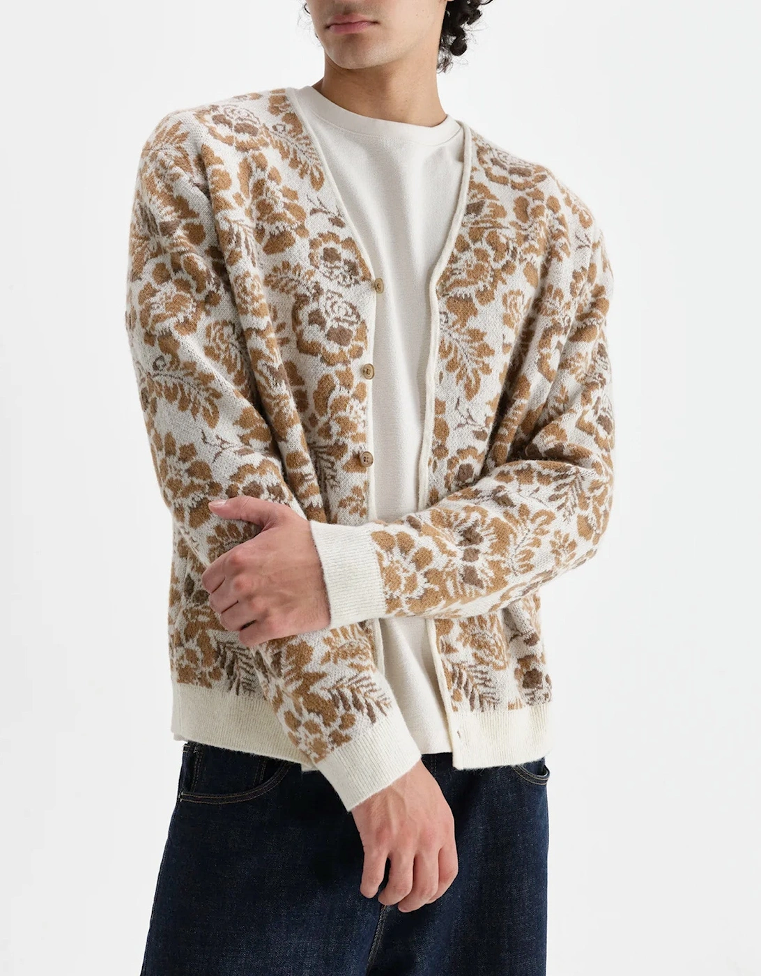 Alban Floral Textured Jacquard Cardigan