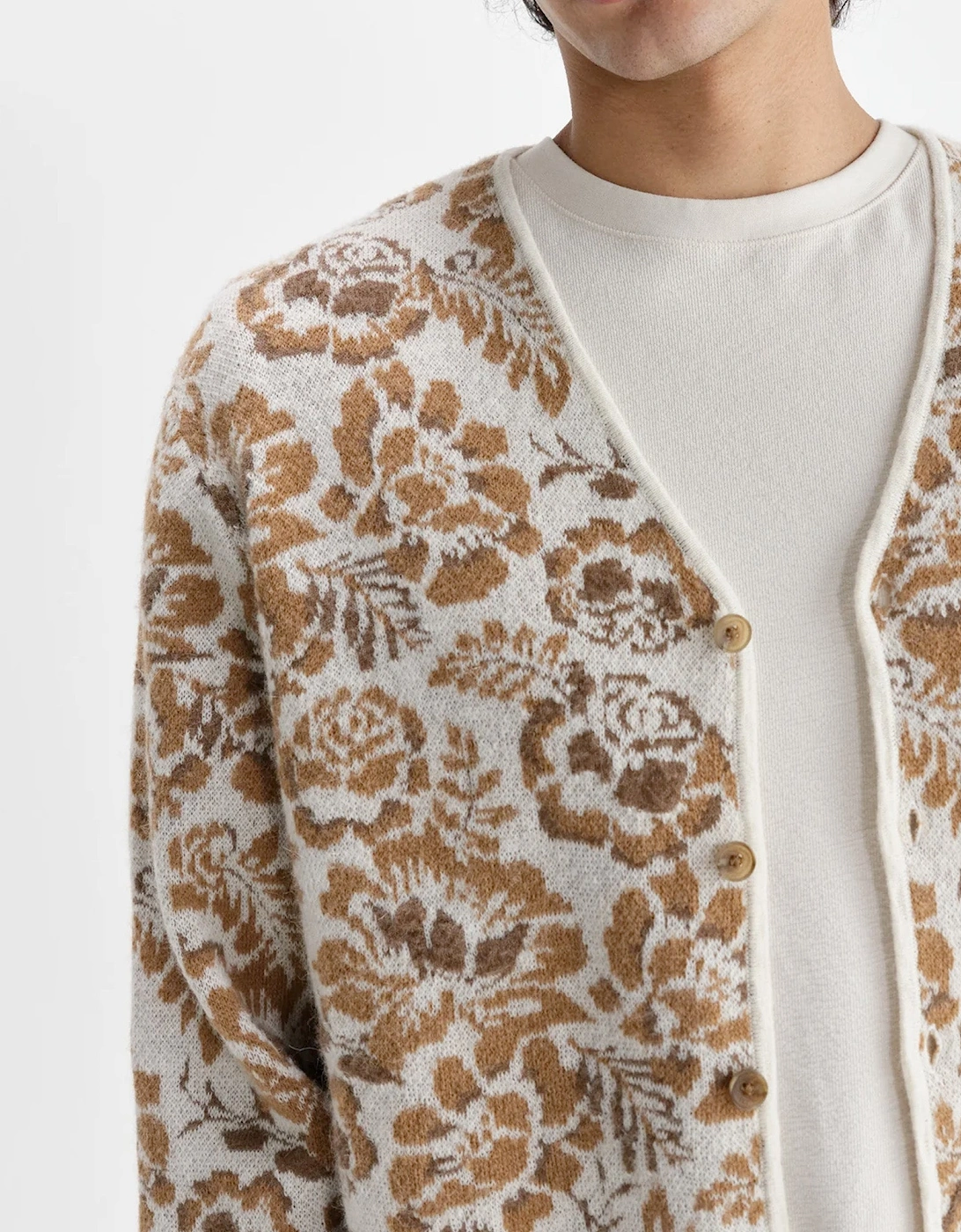 Alban Floral Textured Jacquard Cardigan