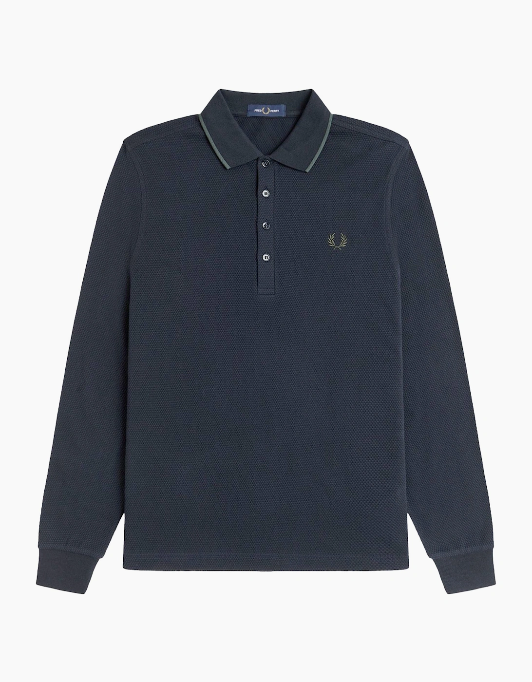 Fred Perry Men's Fred Perry Textured Long Sleeve Polo - Navy
