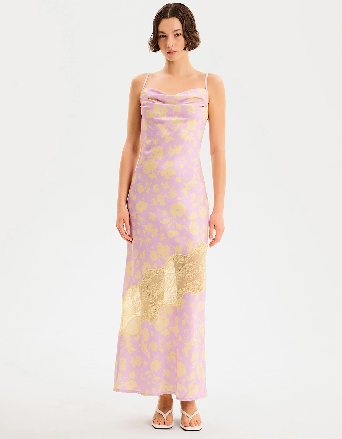 Amber Floral Dress in Lilac Floral