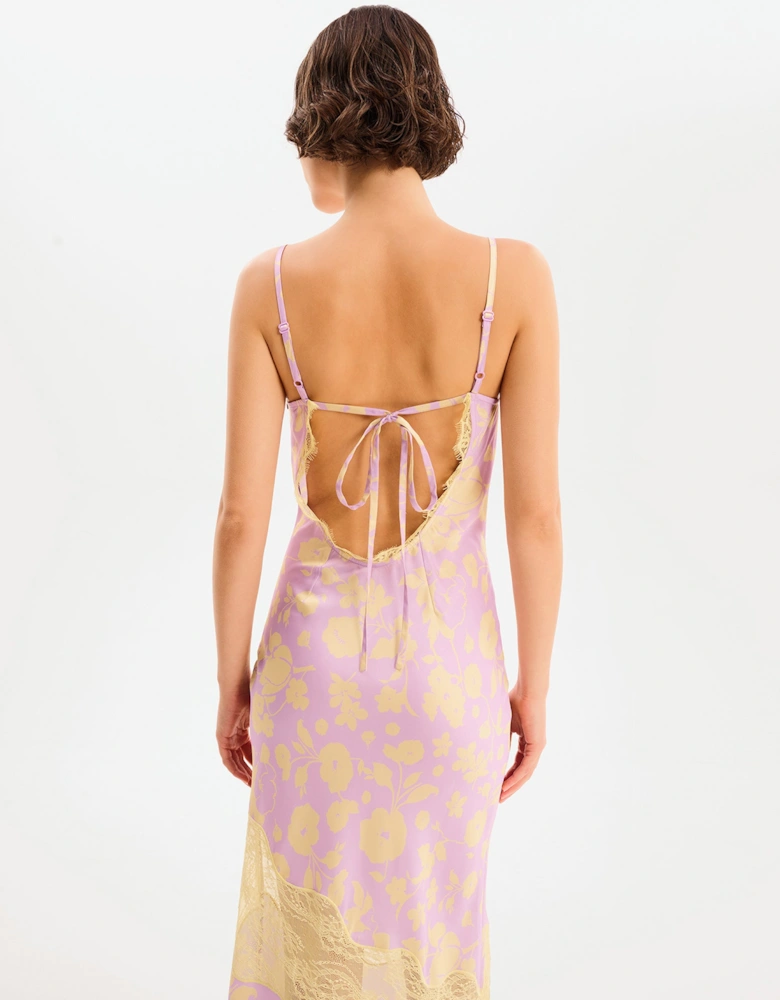 Amber Floral Dress in Lilac Floral