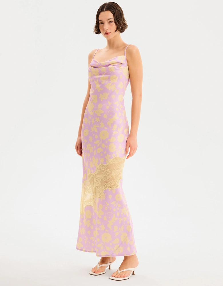 Amber Floral Dress in Lilac Floral