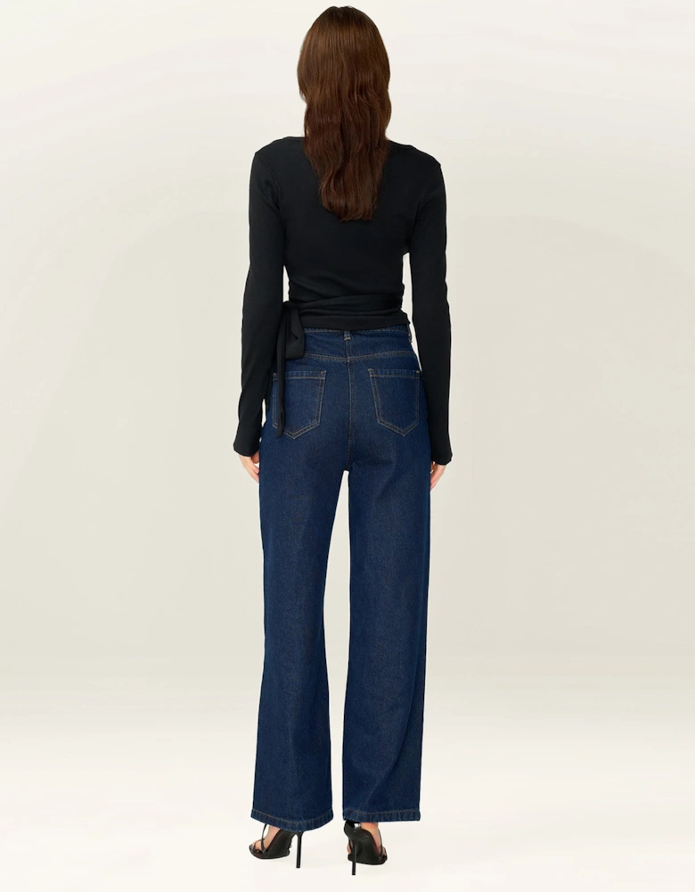 Napeta Ballet Wrap Top in Black