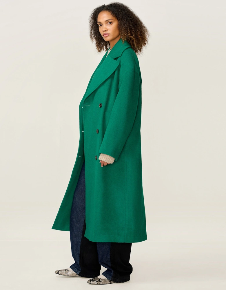 Tina Wool Blend Coat in Green