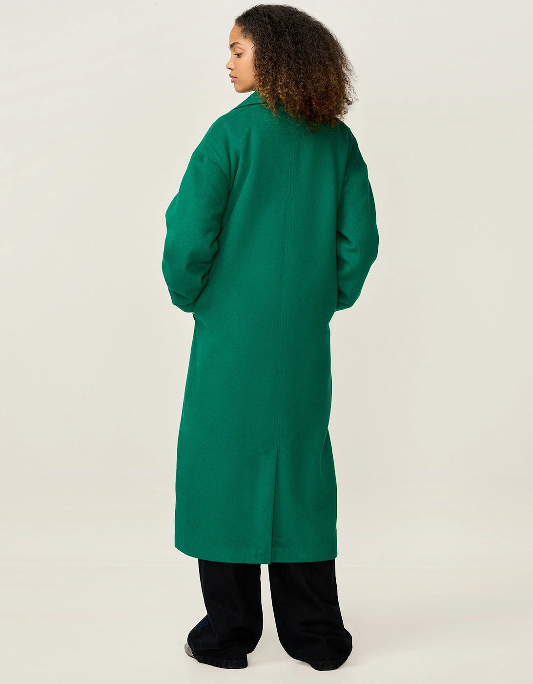 Tina Wool Blend Coat in Green