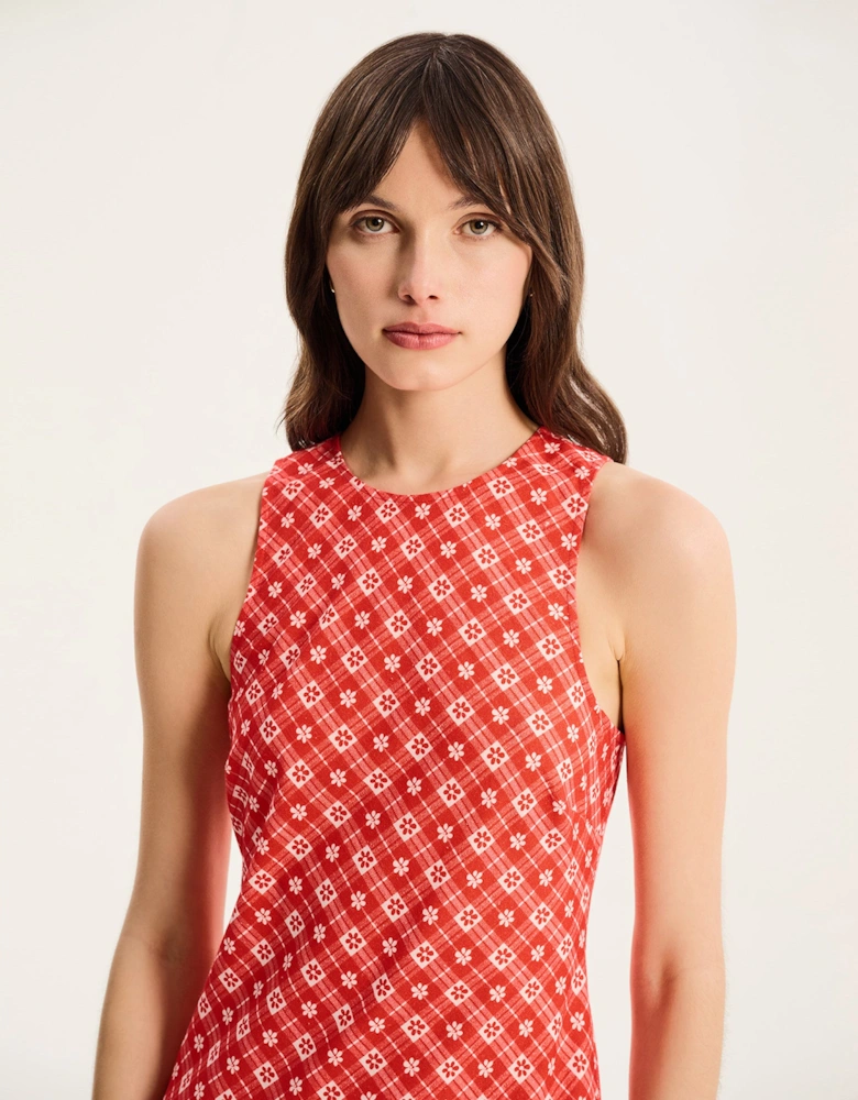 Torin Floral Gingham Dress