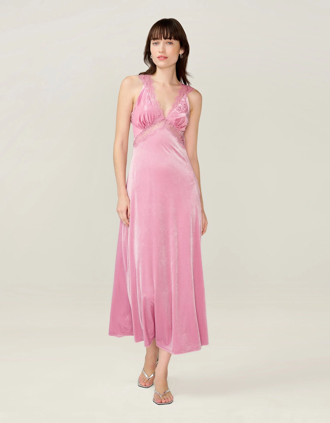 Aurelia Velvet Dress in Vintage Pink, 7 of 6