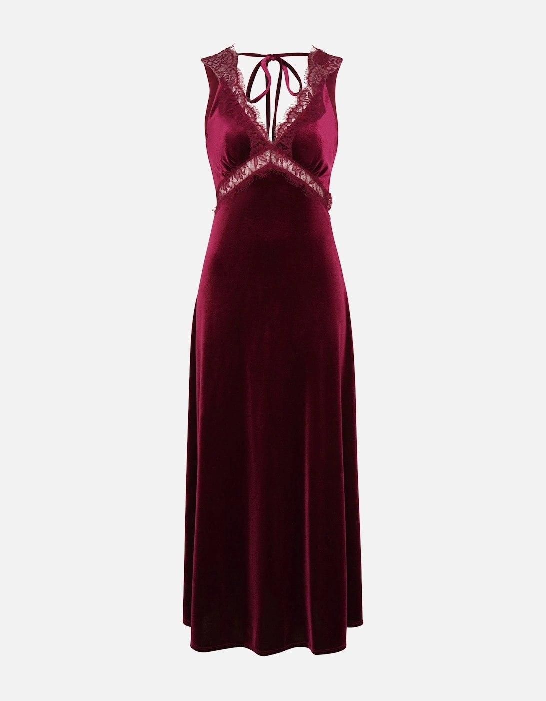 Aurelia Velvet Dress in Deep Wine