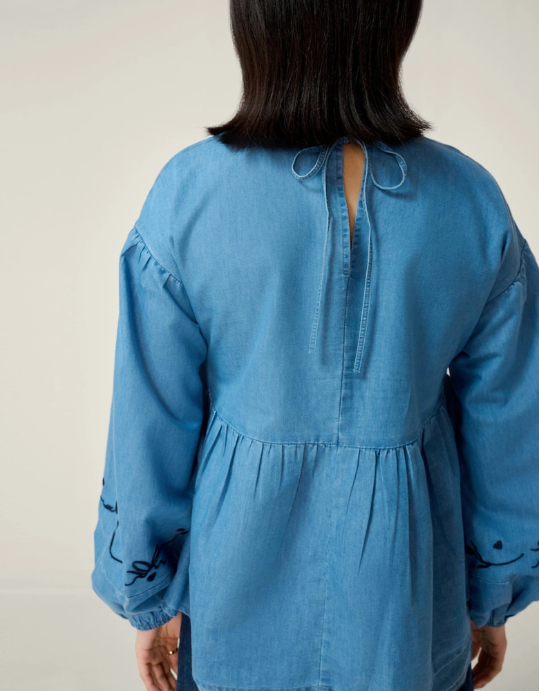 Elma Blouse in Chambray