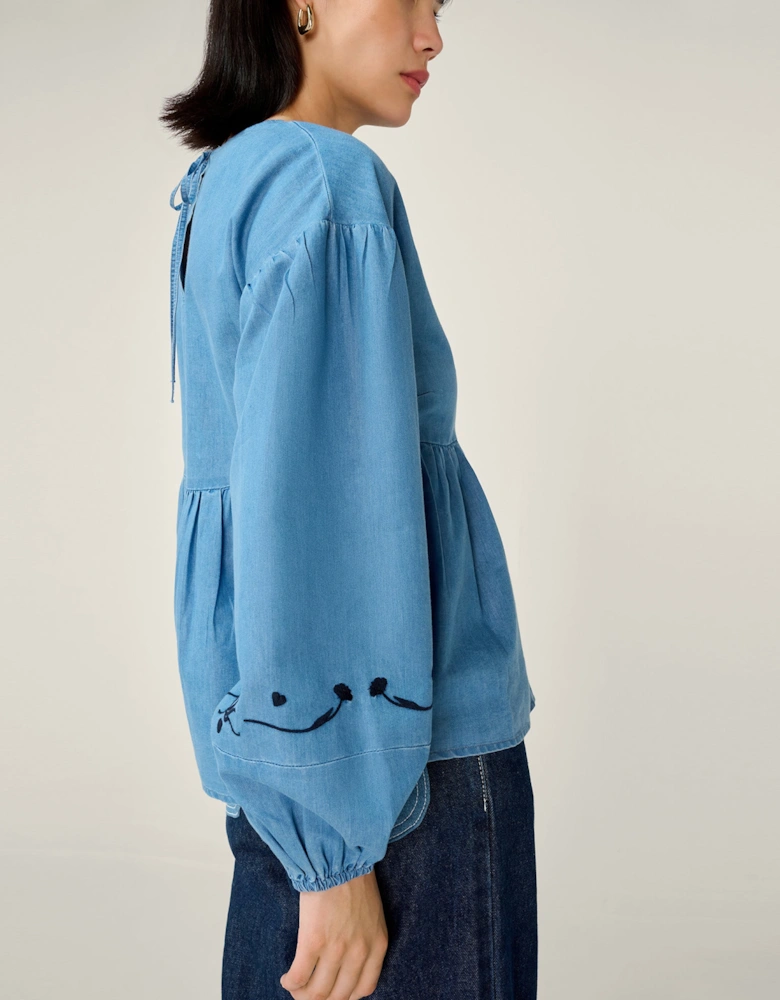 Elma Blouse in Chambray