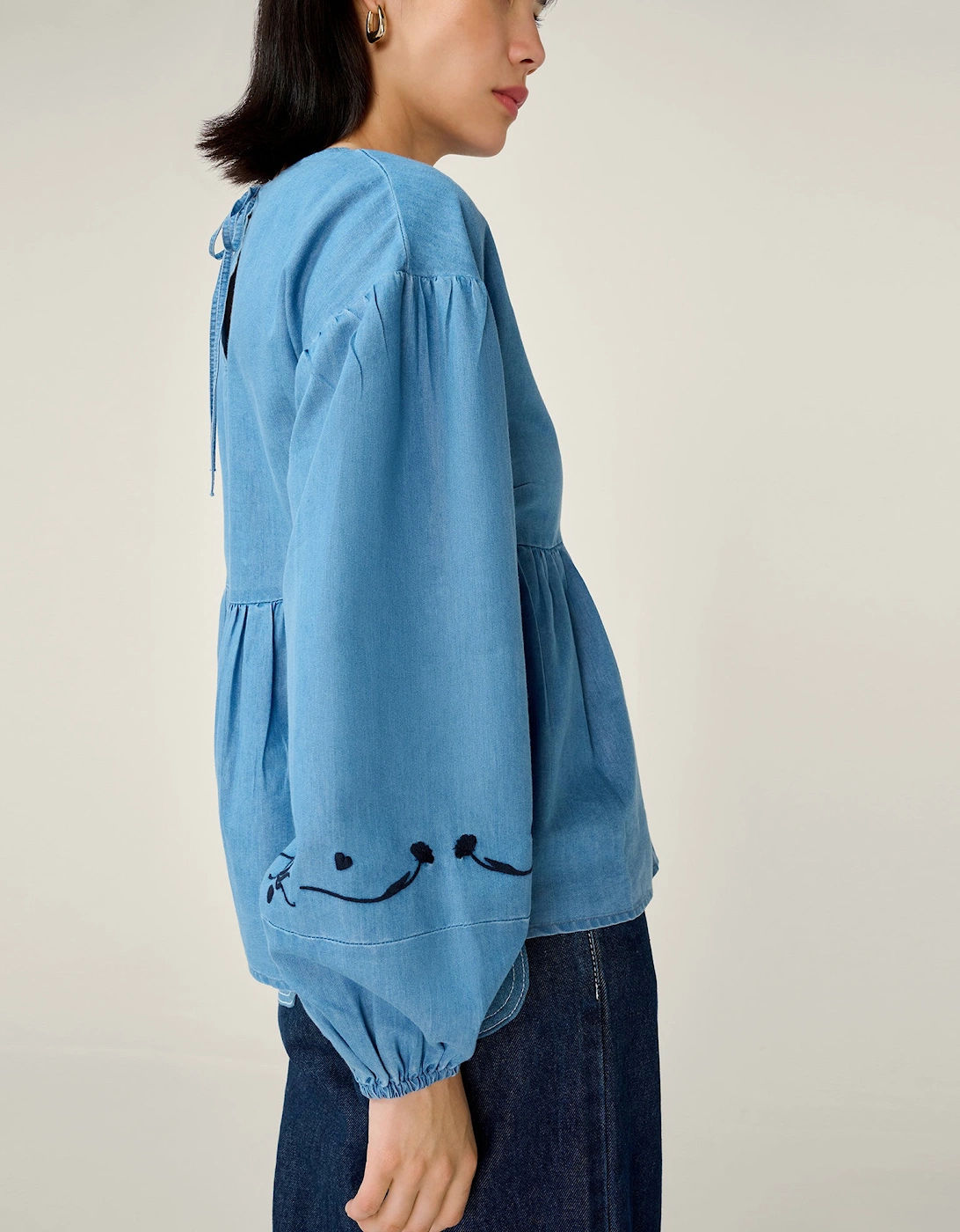 Elma Blouse in Chambray