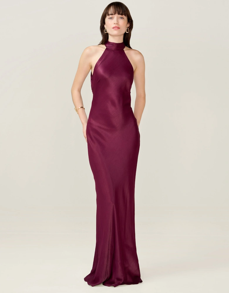 Milos Dress in Deep Wine