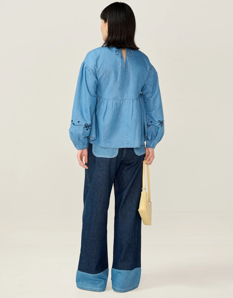 Elma Blouse in Chambray