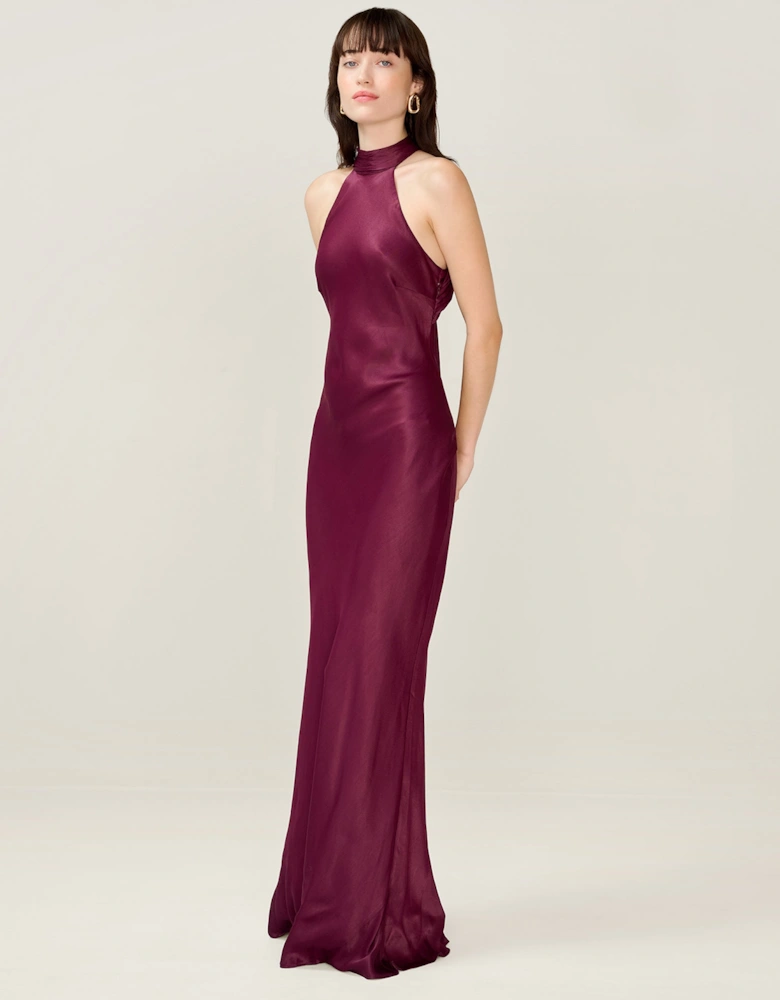 Milos Dress in Deep Wine
