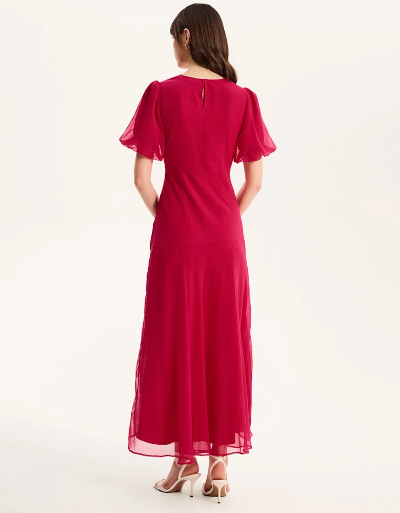 Nola Dress  in Magenta