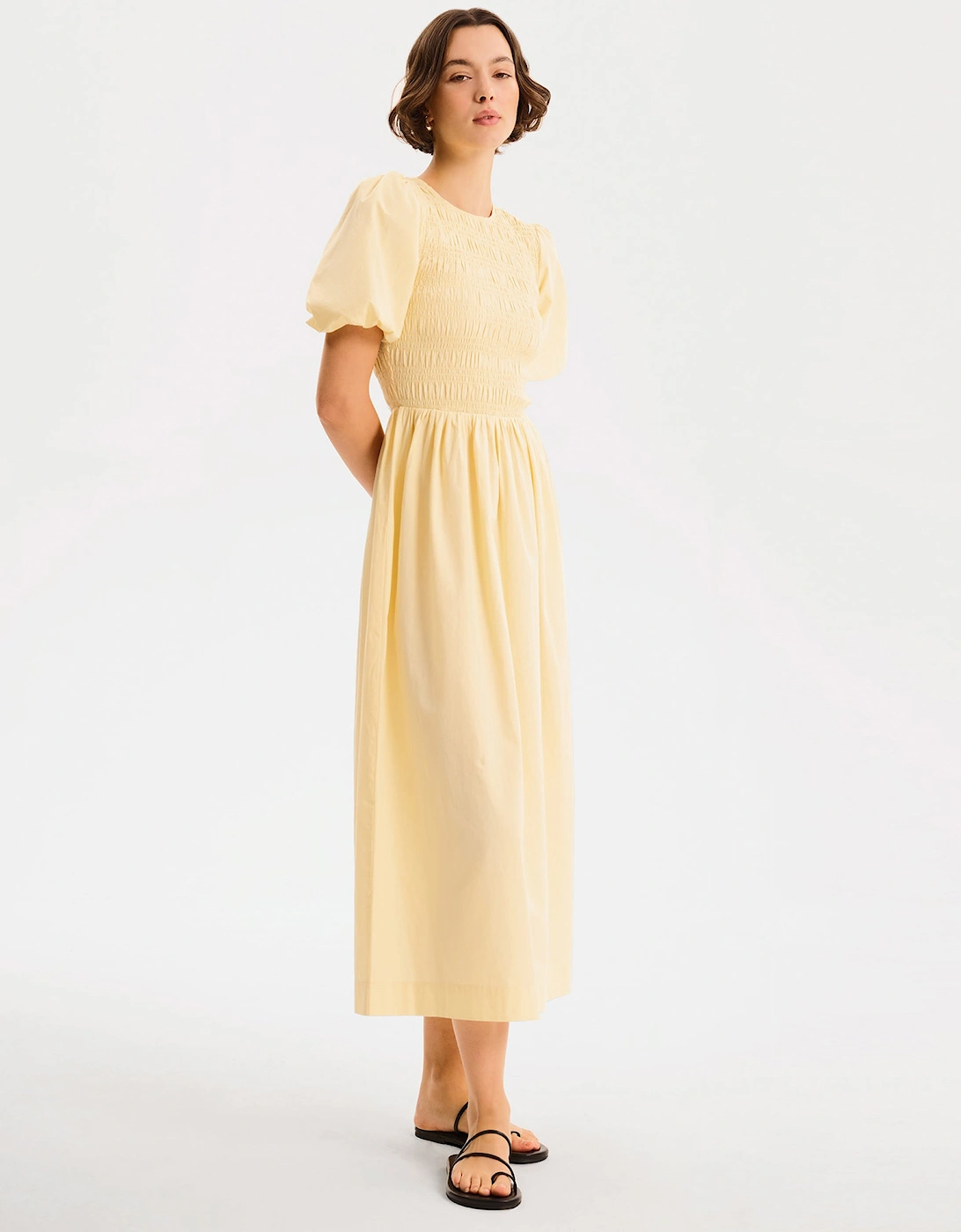 Terri Midi Dress in Butter Yellow, 5 of 4