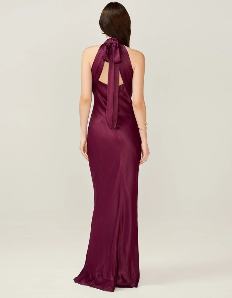 Milos Dress in Deep Wine