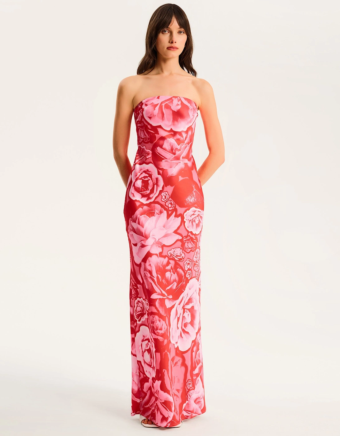Omnes Women's Amdra Maxi Dress in Red Floral - Size: 16