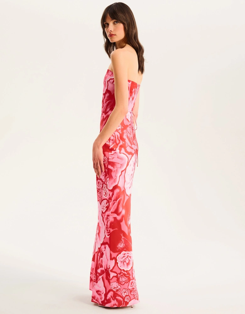 Amdra Maxi Dress in Red Floral