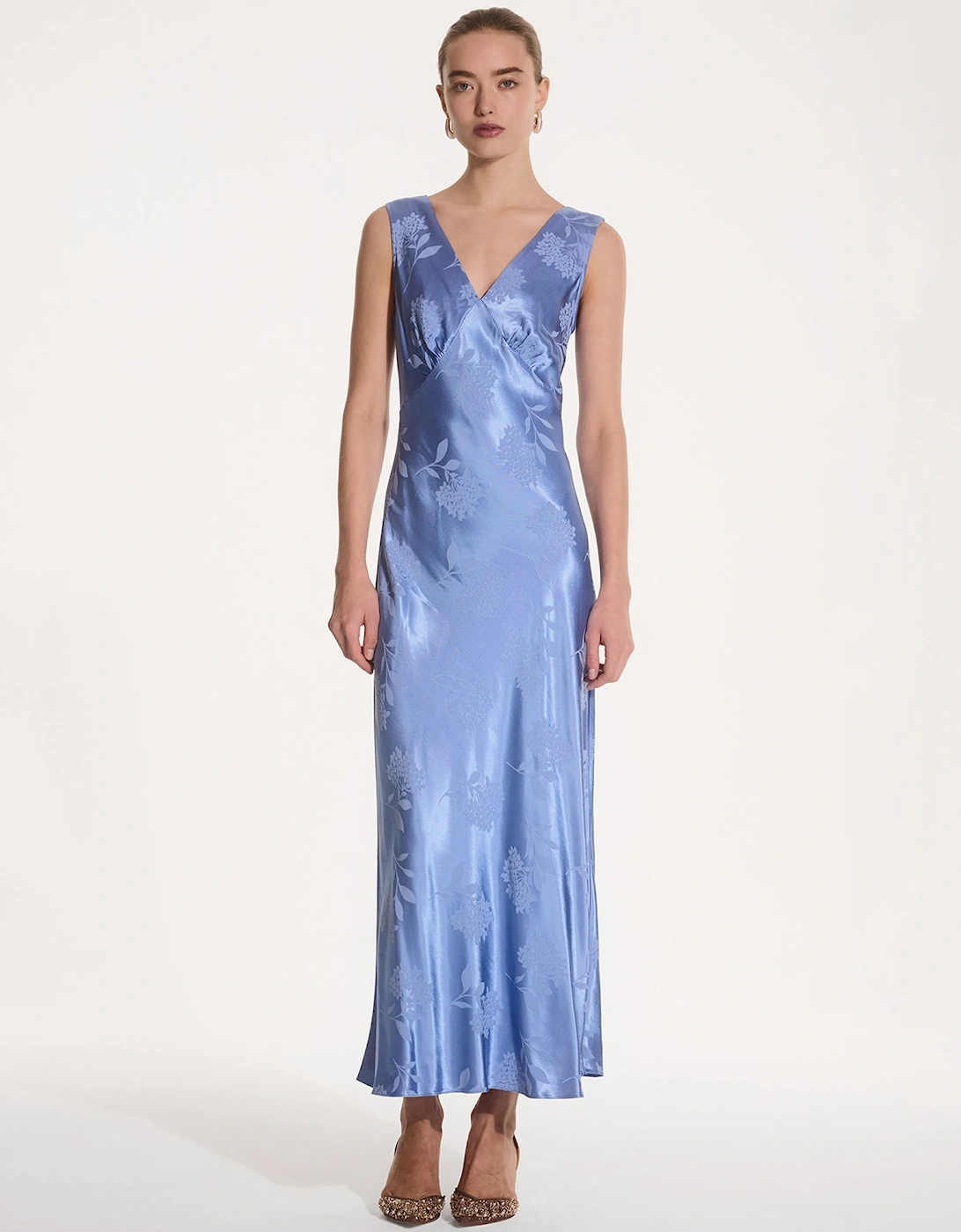 Iris Jacquard Dress in Blue, 7 of 6