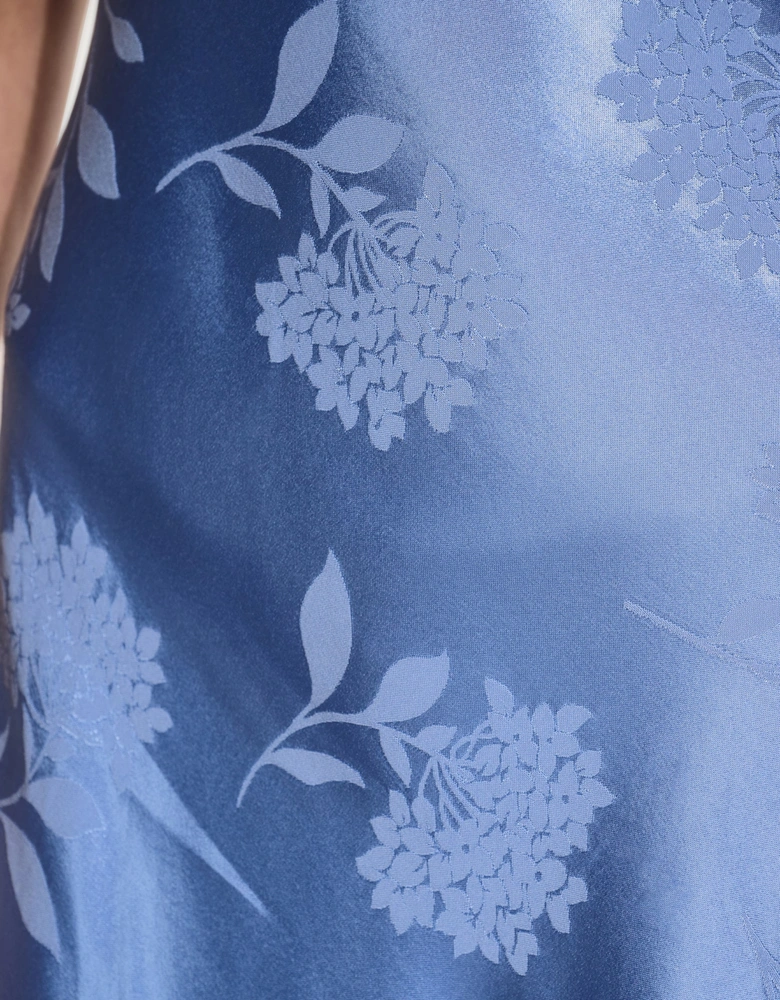 Iris Jacquard Dress in Blue