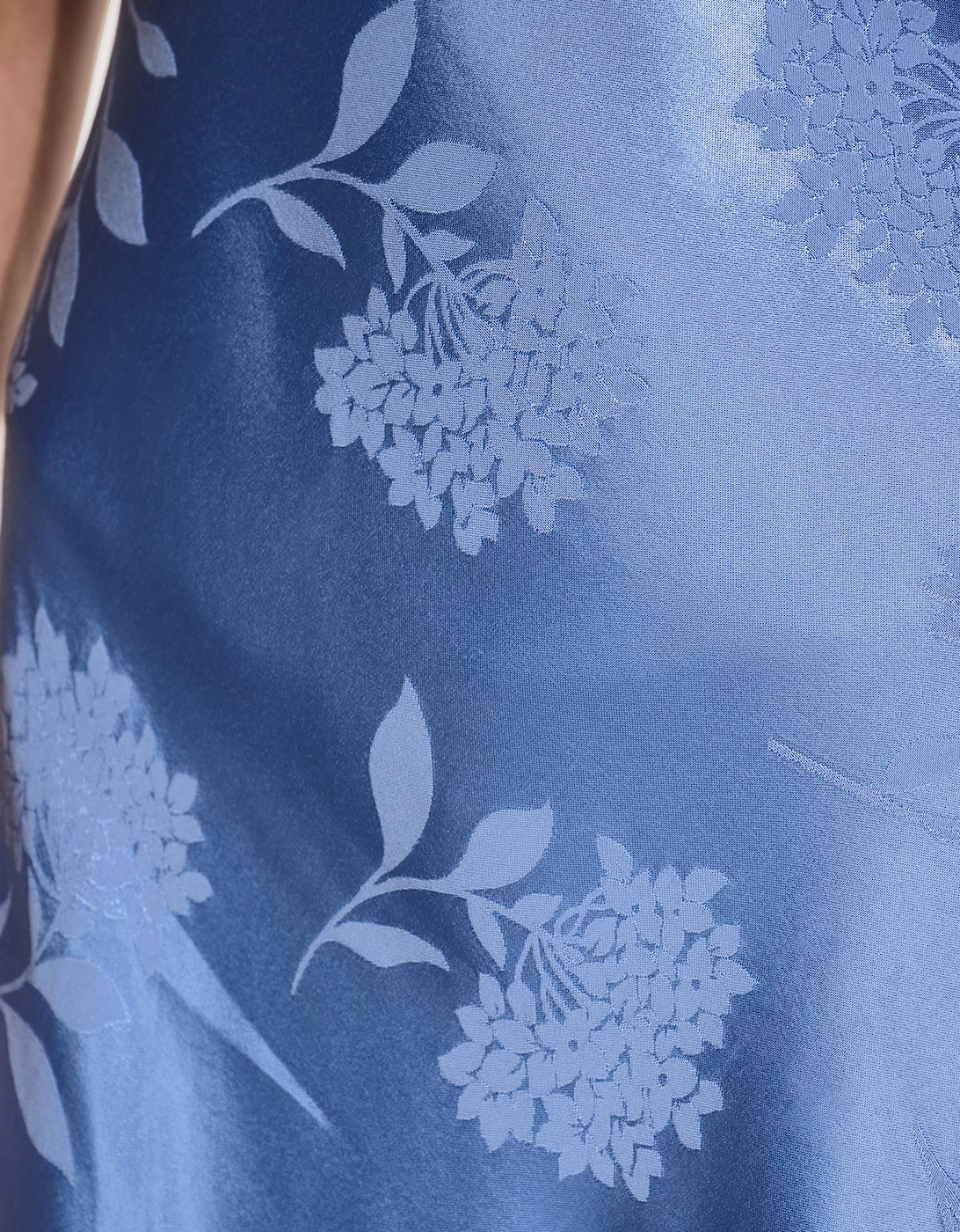 Iris Jacquard Dress in Blue