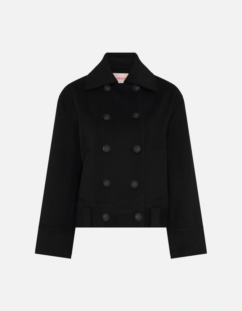 Clyde Wool Blend Jacket in Black