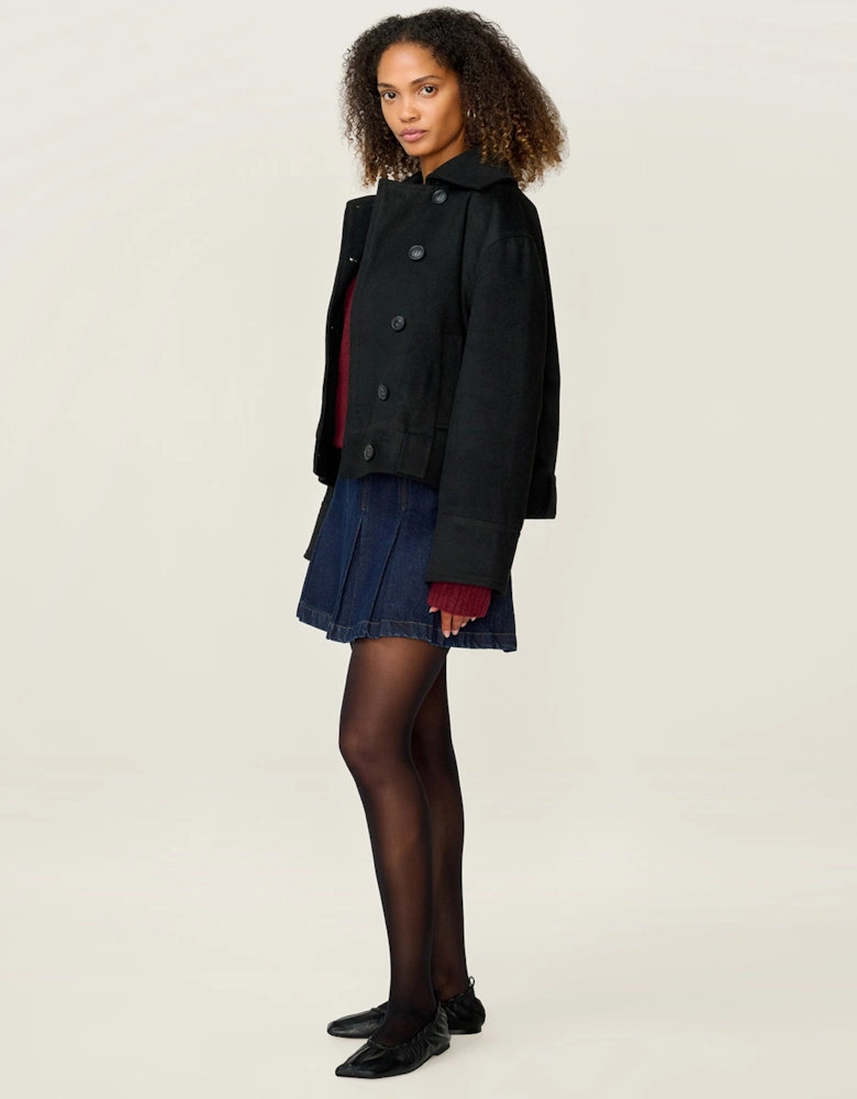 Clyde Wool Blend Jacket in Black