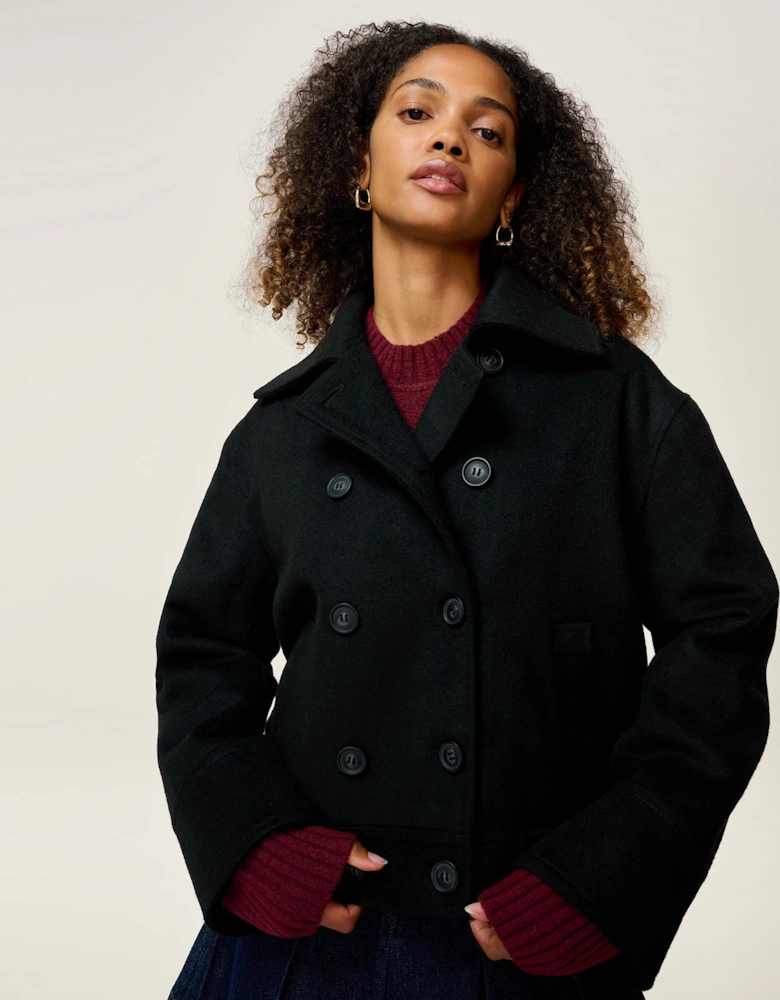 Clyde Wool Blend Jacket in Black