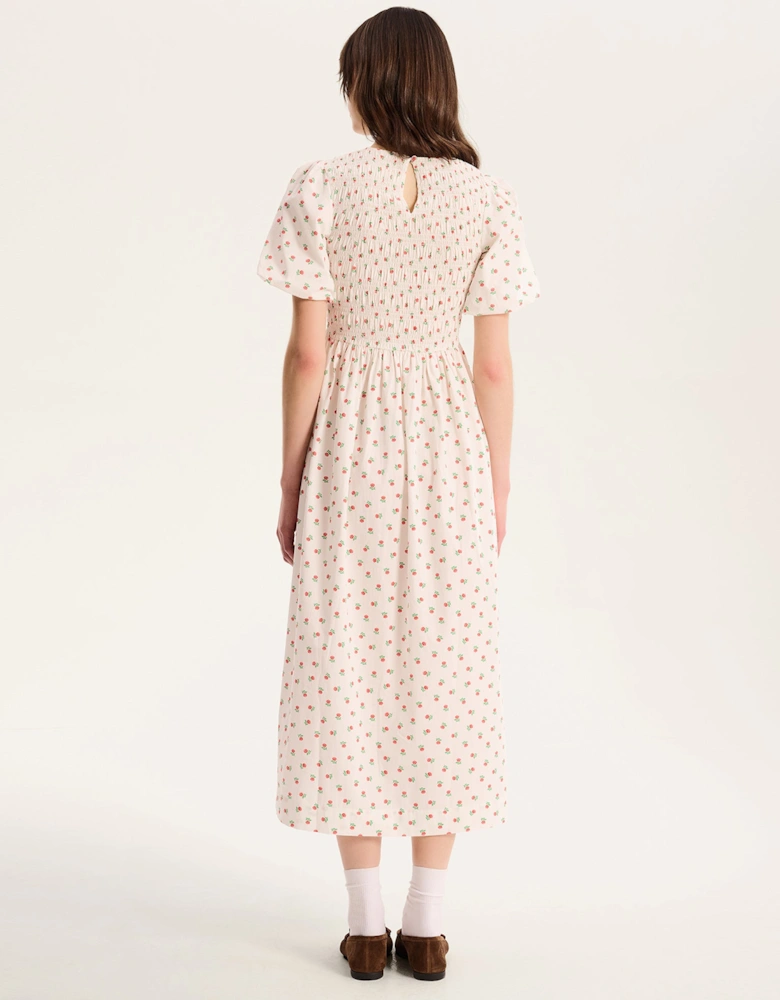 Terri Midi Dress in White