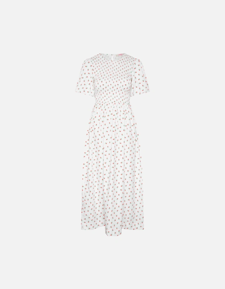 Terri Midi Dress in White