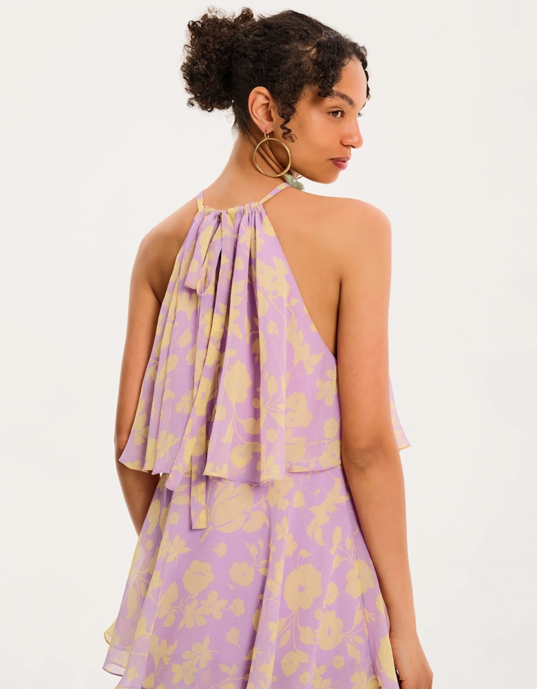 Cleo Floral Dress in Lilac Floral