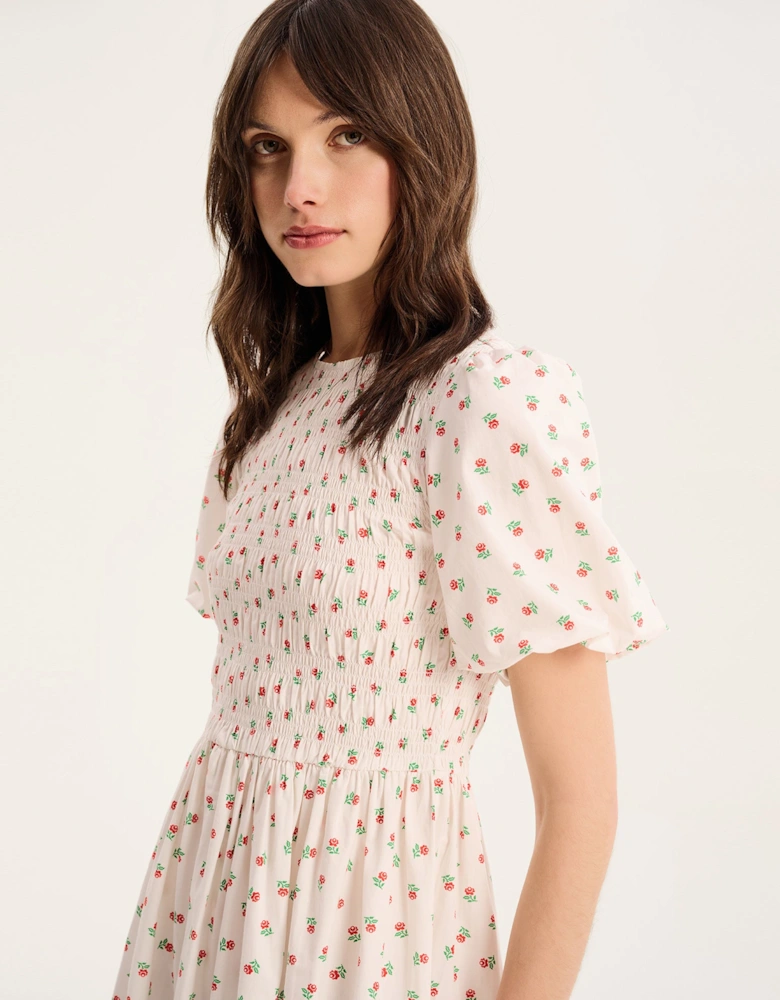 Terri Midi Dress in White