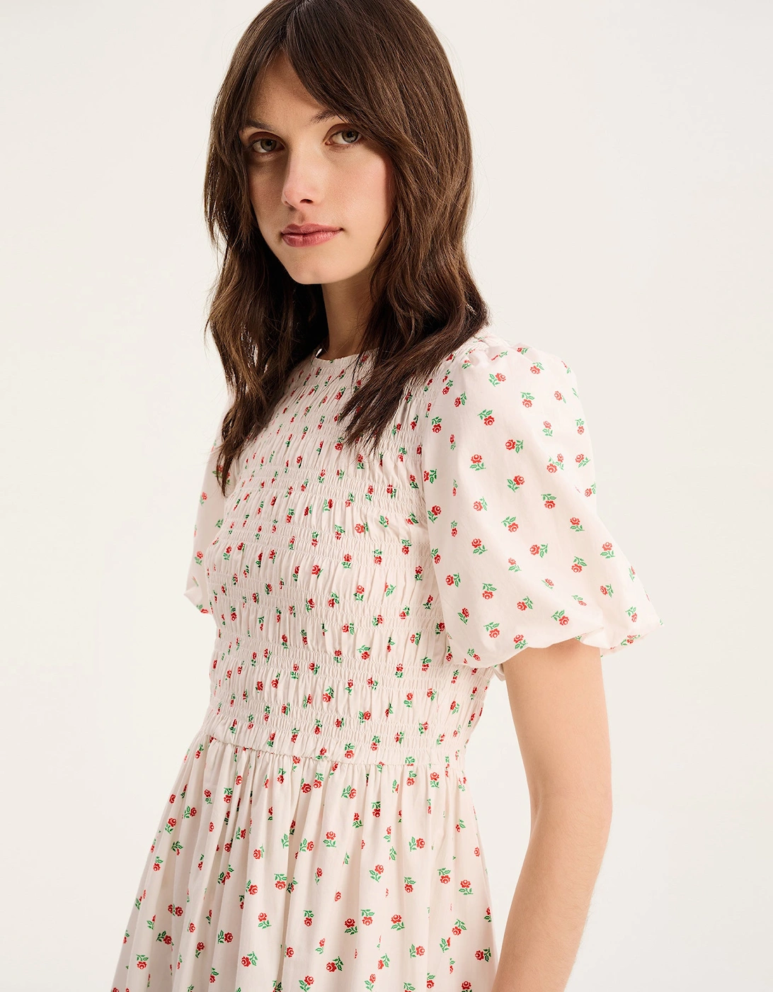 Terri Midi Dress in White