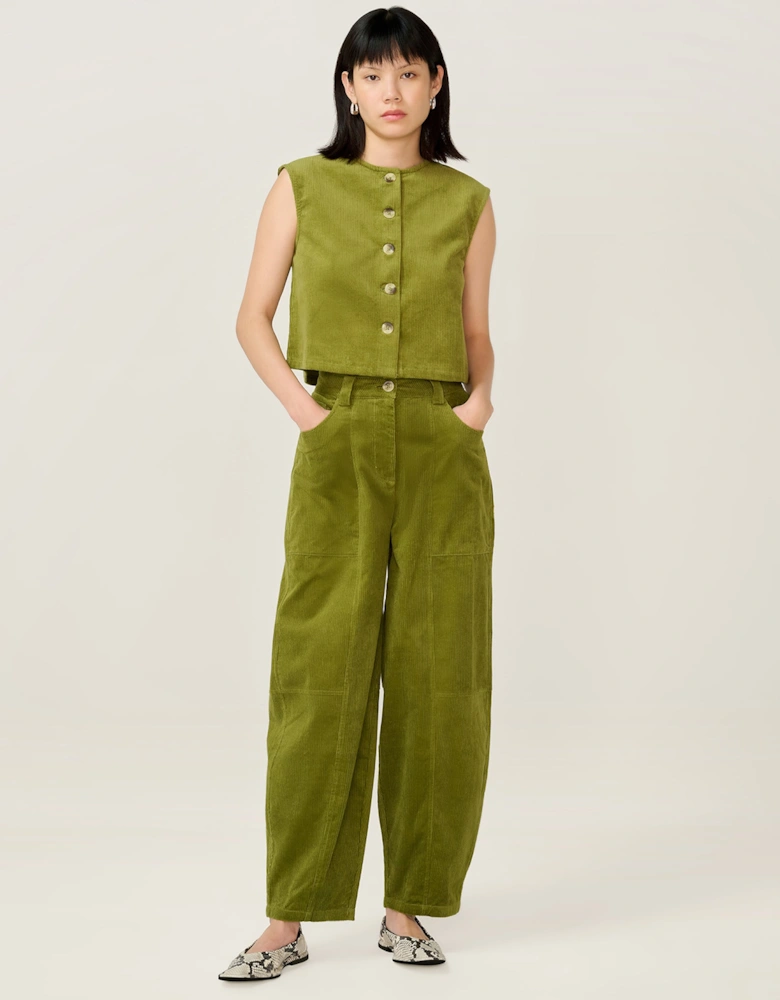 Kai Cord Trouser in Moss Green