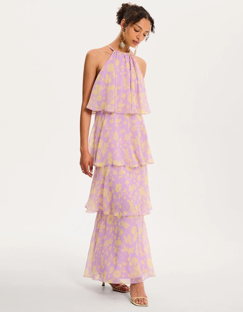 Cleo Floral Dress in Lilac Floral