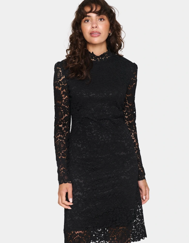 GannaSZ Long Sleeve Slim Fit Lace Dress