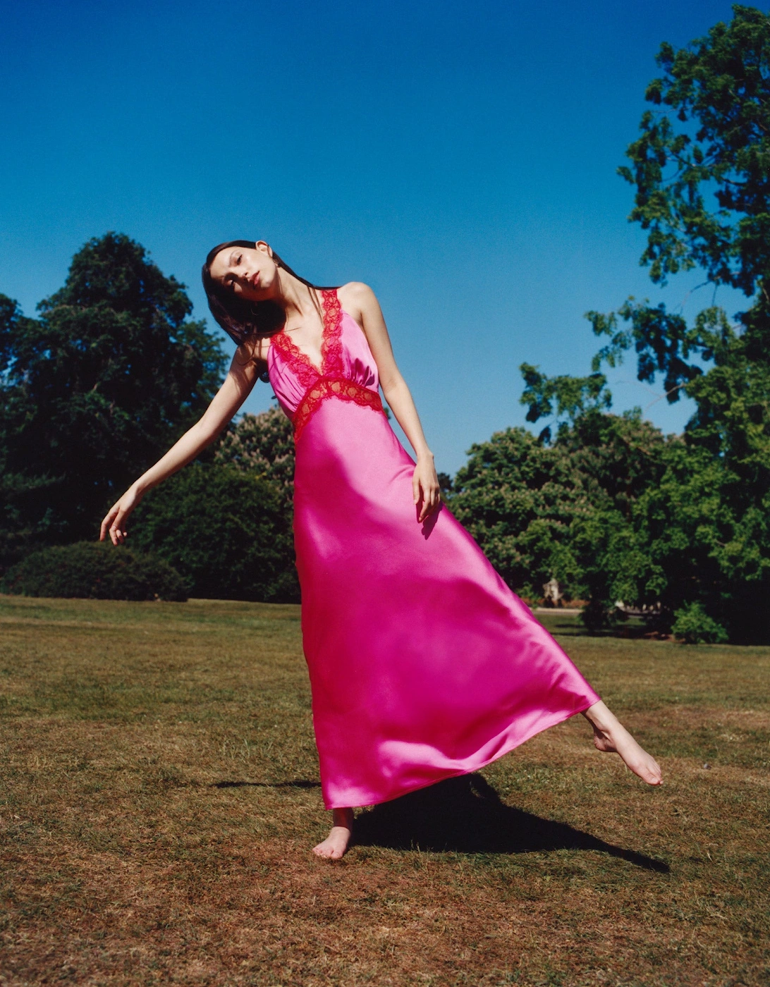 Aurelia Dress in Cerise