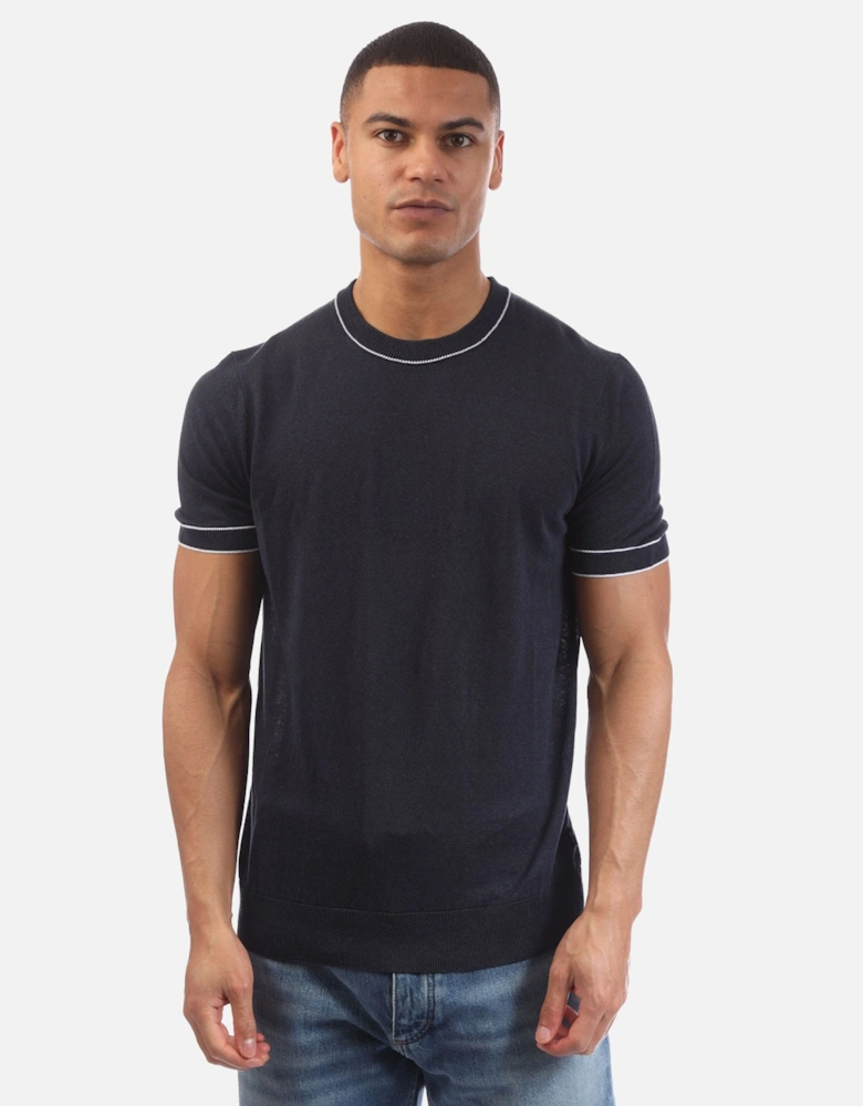 H-Jiovanni Short Sleeve Tipped Sweater