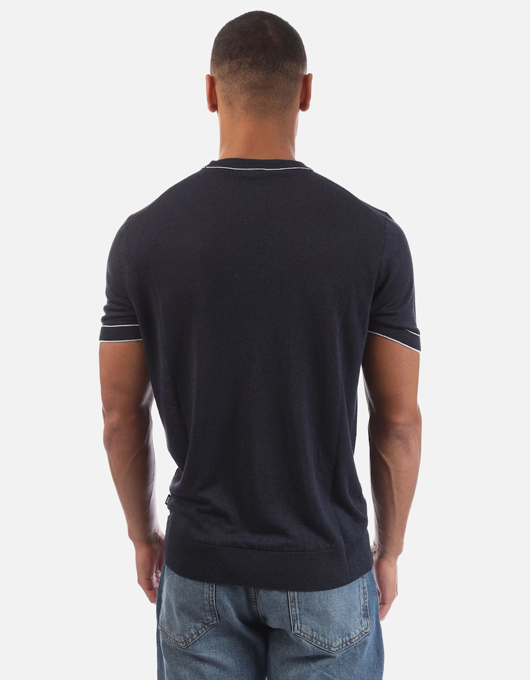 H-Jiovanni Short Sleeve Tipped Sweater
