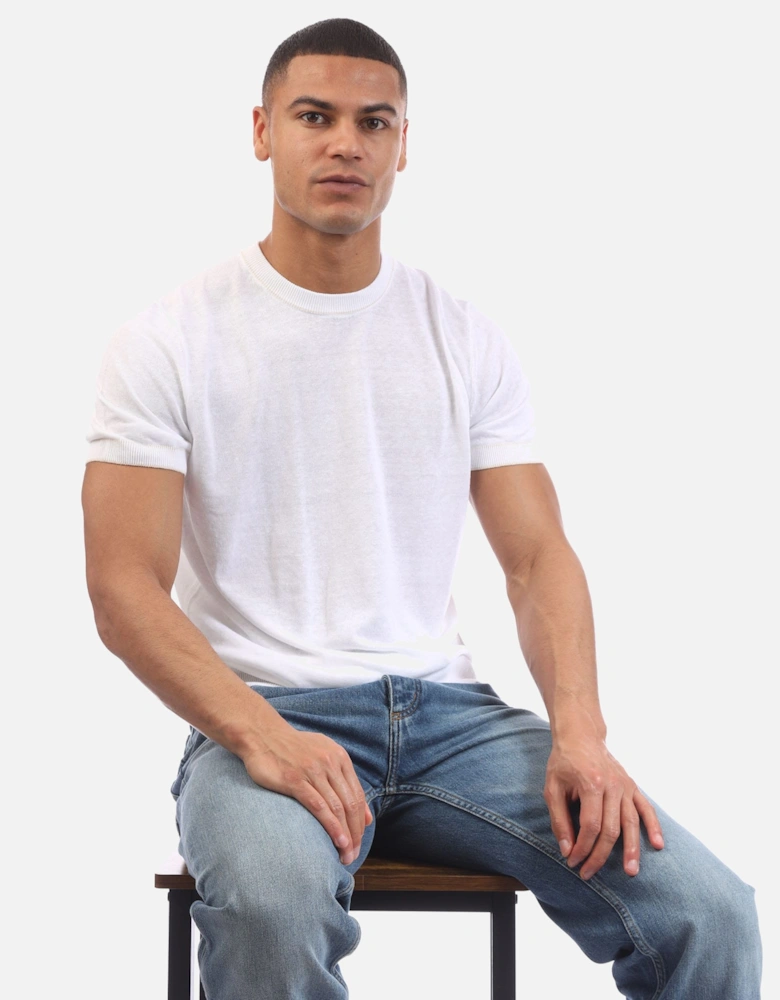 H-Jiovanni Short Sleeve Tipped Sweater