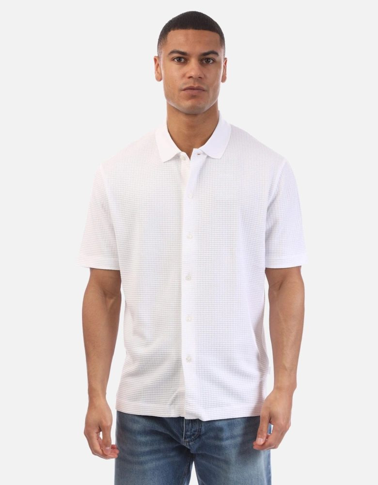 C-Palladio 120 Waffle Cotton Shirt