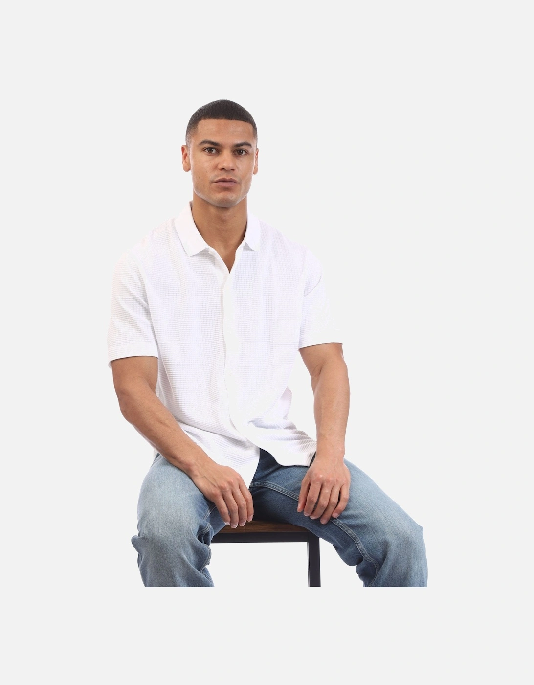 C-Palladio 120 Waffle Cotton Shirt