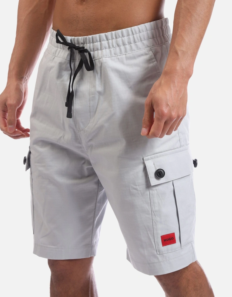 Garlio242 Red Logo Label Shorts