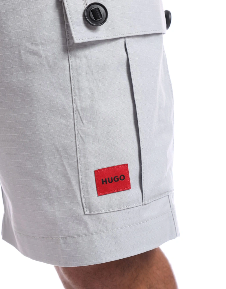 Garlio242 Red Logo Label Shorts